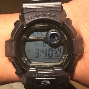 Blue/gray G-Shock watch with original case/tags